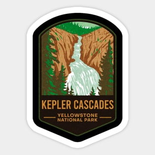 Kepler Cascades Yellowstone National Park Sticker